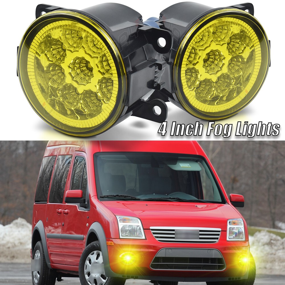 For FORD TRANSIT CONNECT 2011-22 Led Front Bumper Clear Fog Lights Lamps Yellow