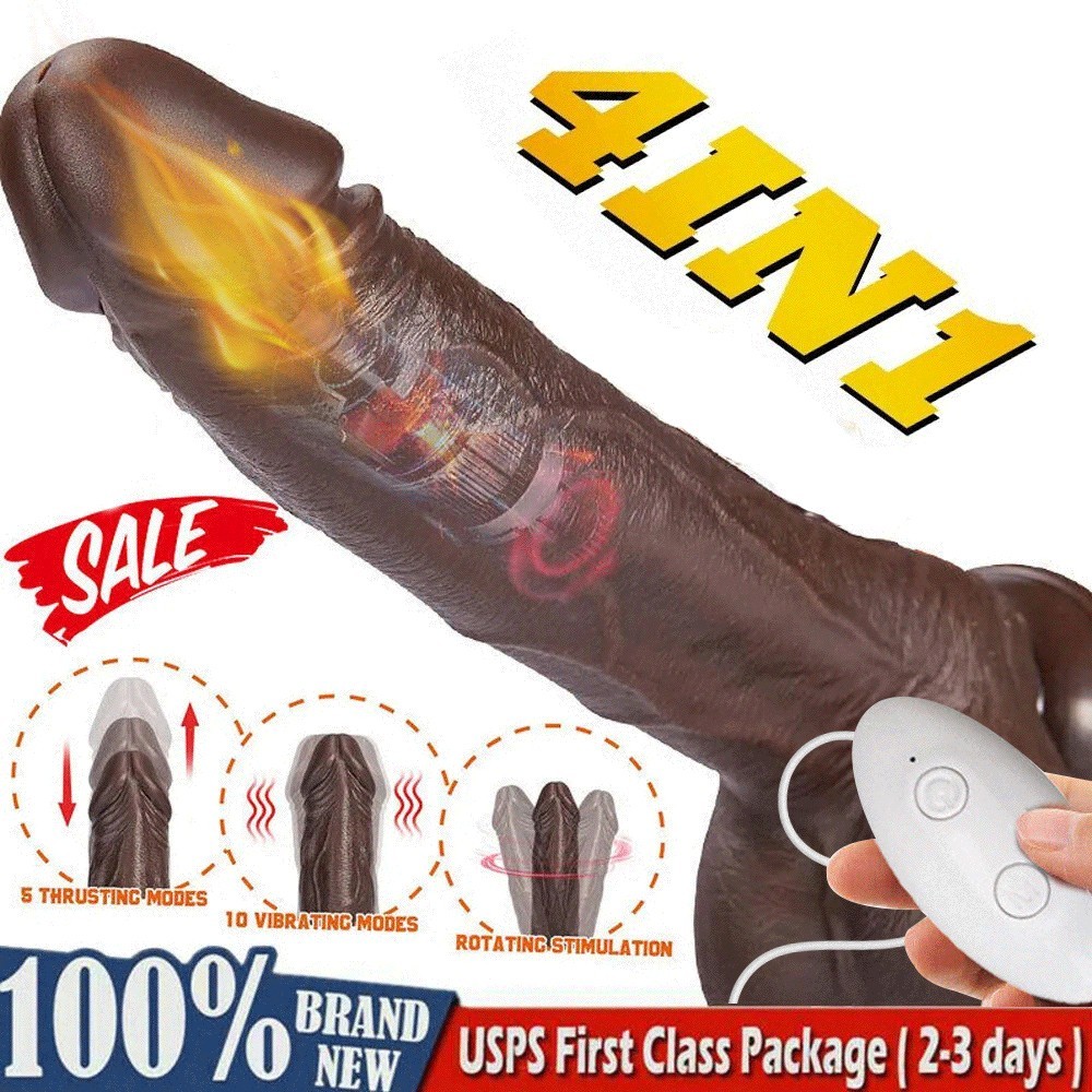 Telescopic Realistic Thrusting Dildo Sex Vibrator Toys for Women Remote Control