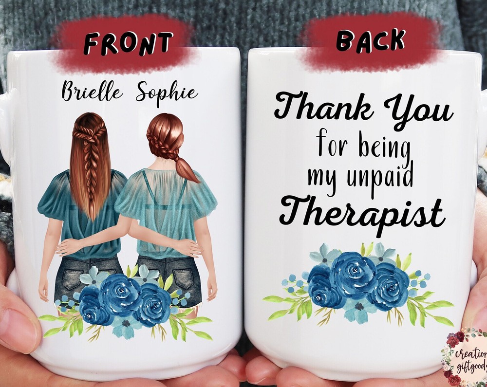 Custom Best Friend Mug Personalized Best Friend Gift Therapist Gift Long