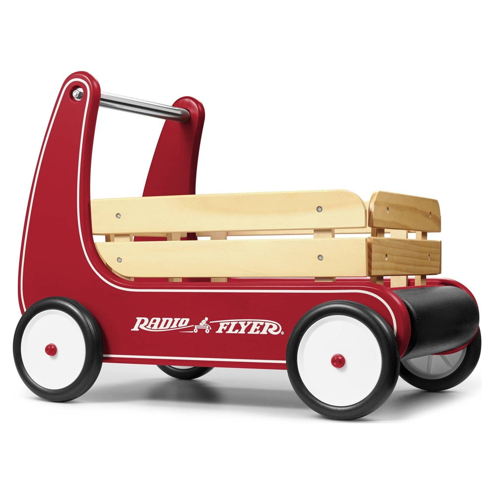 Fashion Radio Flyer, Classic Walker Wagon, Wood Push Walker, Red