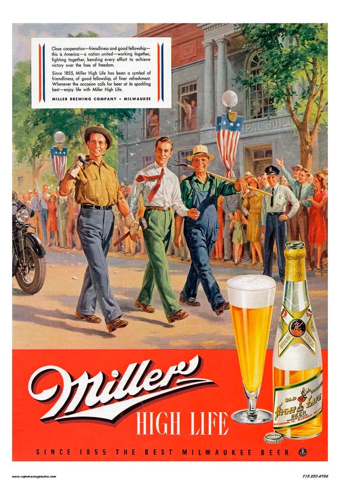 Miller High Life Beer | POSTER 18 X 24 INCH | Ad