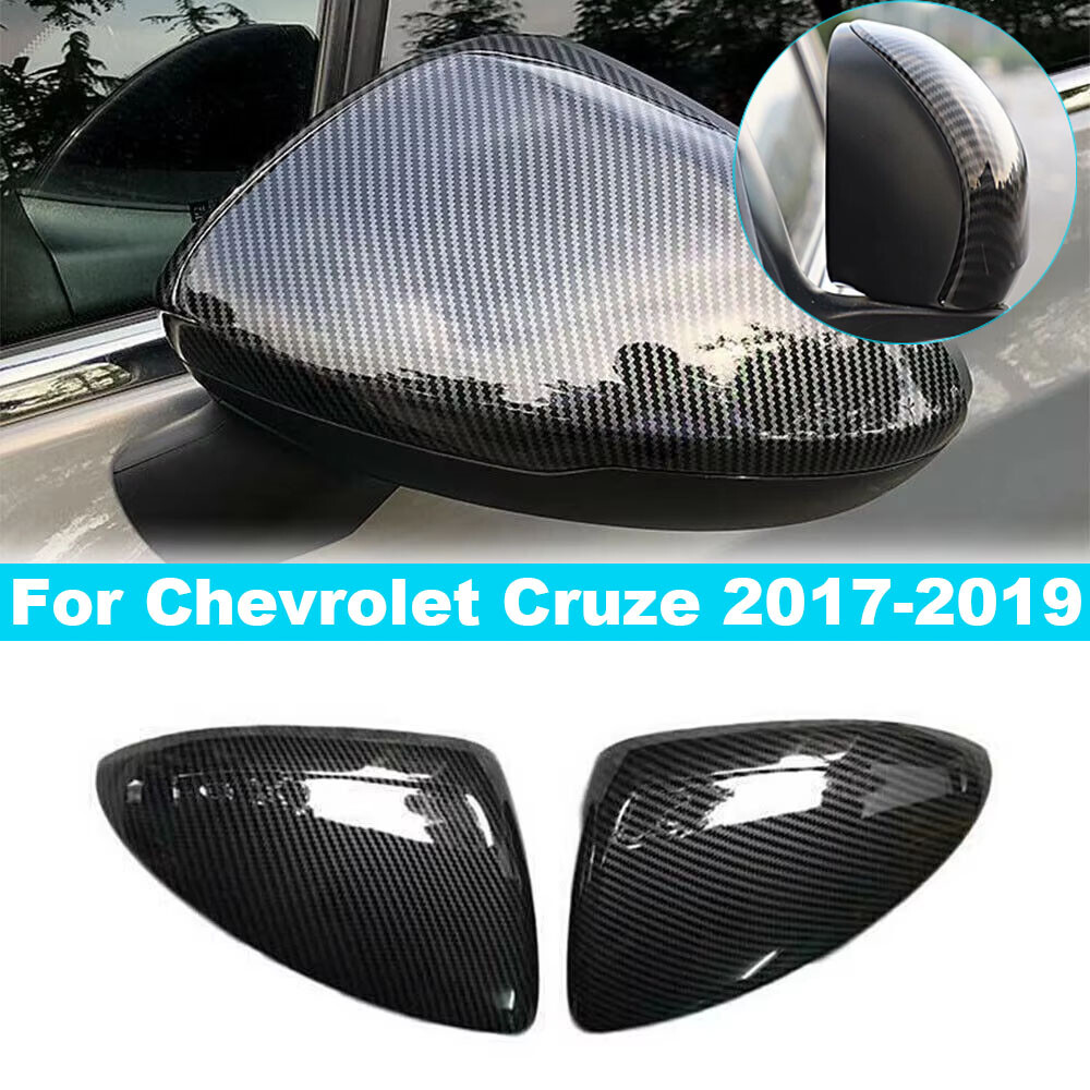 For Chevrolet Cruze 2017-2019 2x Rearview Side Mirror Cover Wing Cap Trim Add on