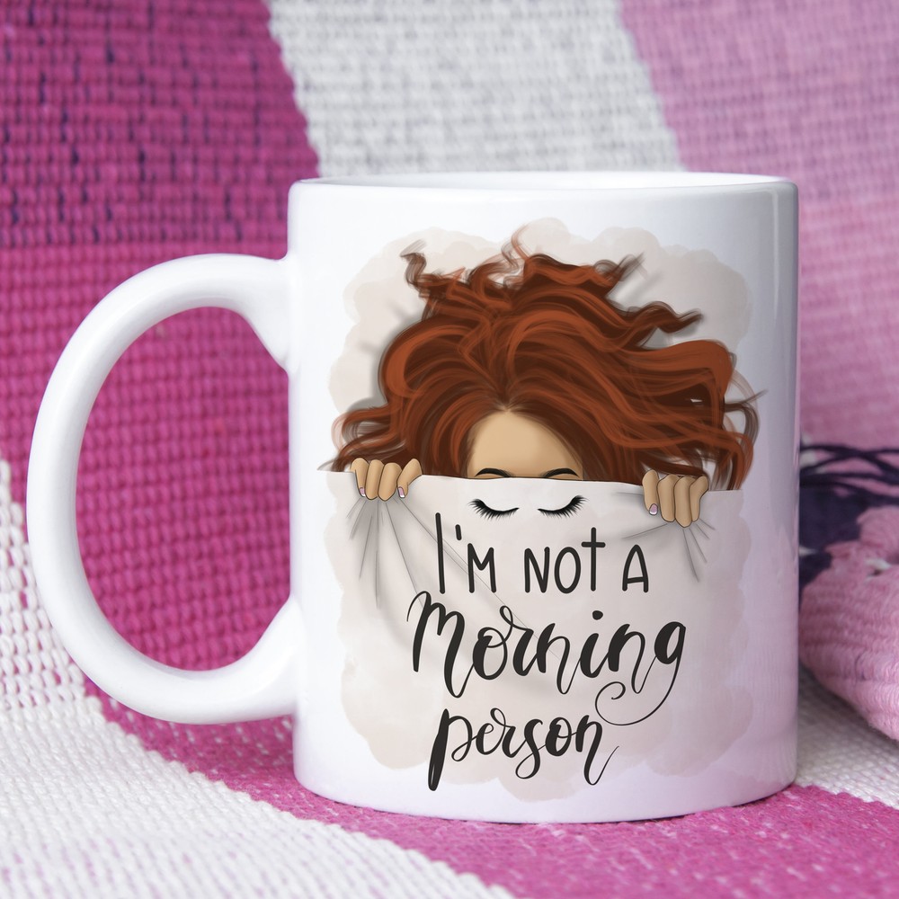 Im Not A Morning Person Mug Red Hair - Coffe Mug - White Coffee Mug