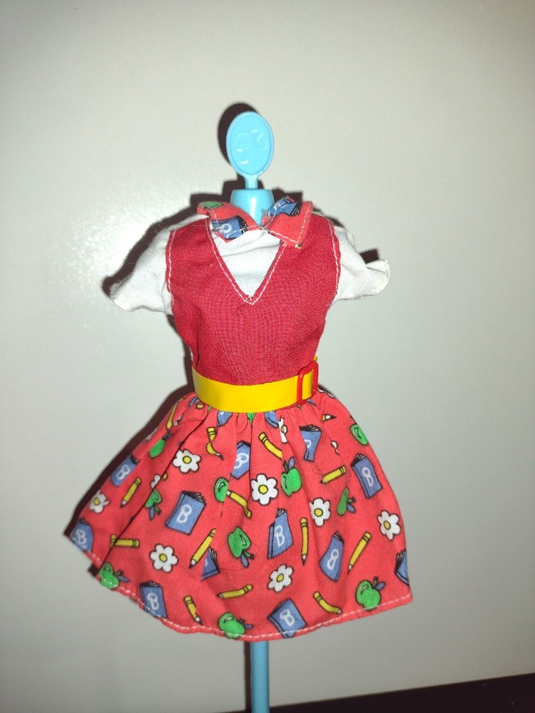 Vintage Mattel BARBIE 1997 RED Teachers Dress