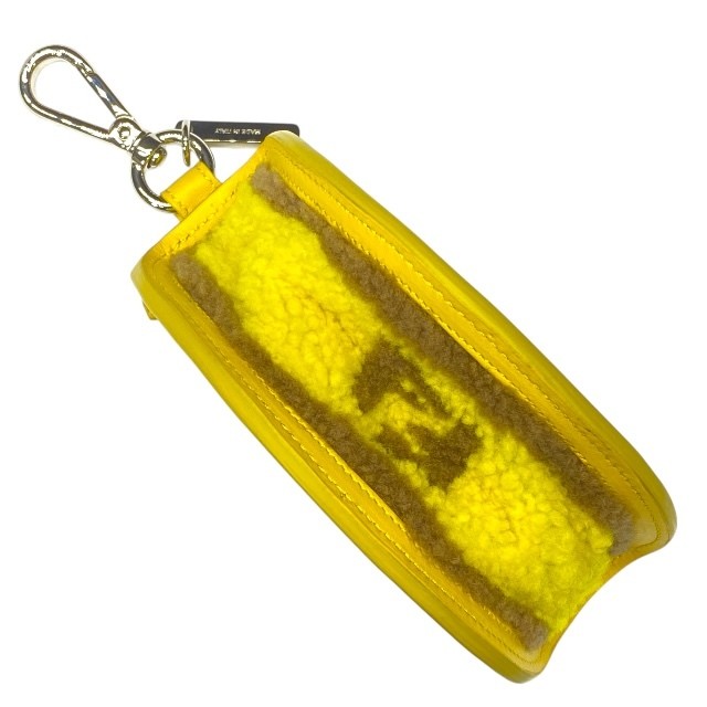RARE FENDI Excellent Condition FENDI 7AR706 Charm Key Holder Bag Charm Taco Moti