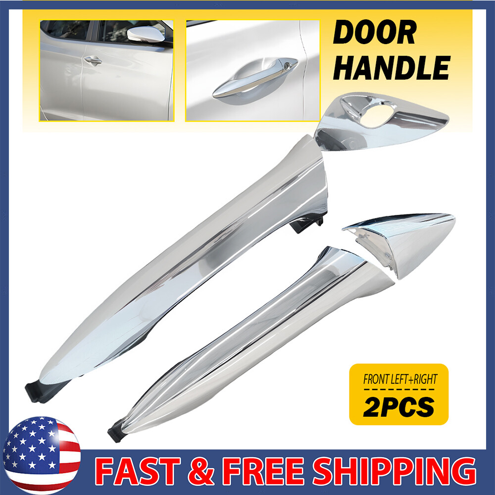 Exterior Door Handle For Hyundai 11-14 Elantra Front LH RH Sedan Chrome ABS