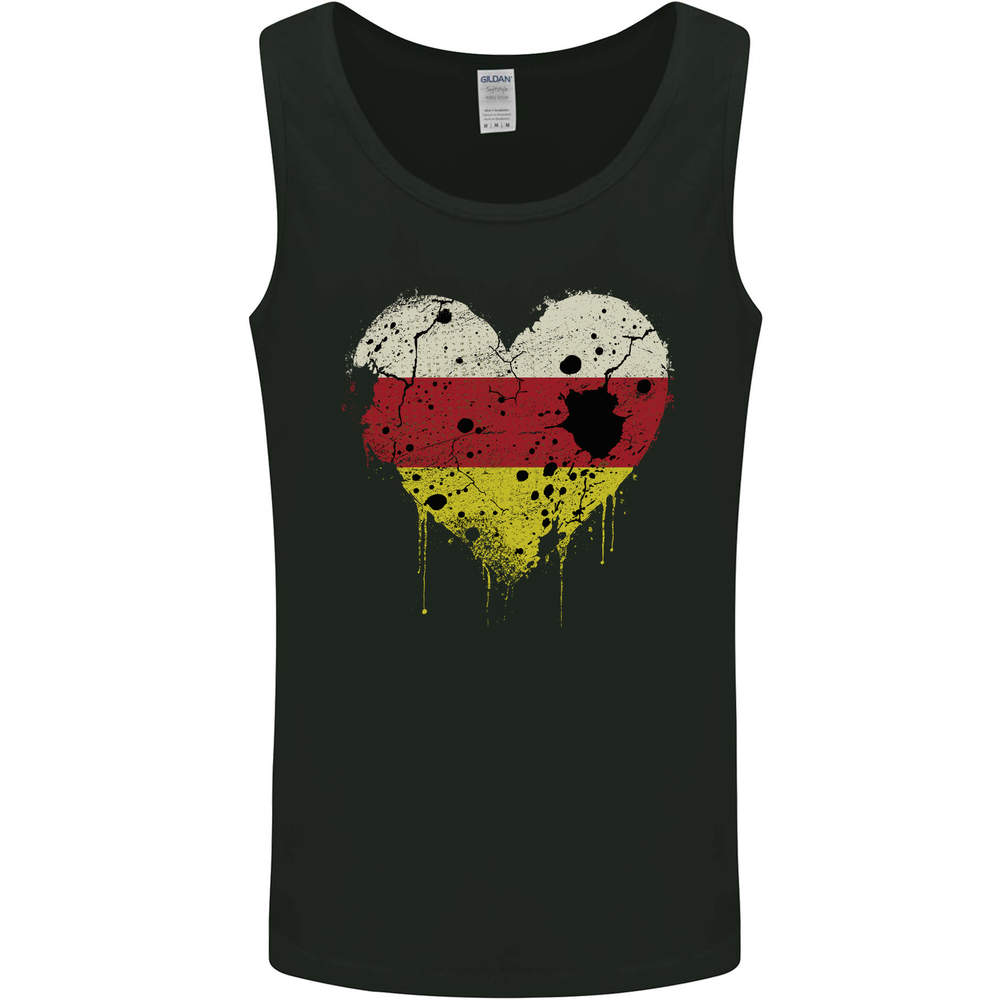 Love Flag North Ossetia Football Mens Vest Tank Top