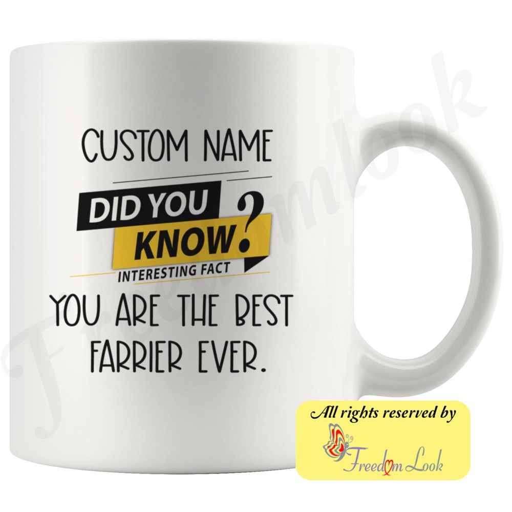 Farrier Coffee Mug Farrier Personalized Gifts Best Farrier Birthday Gift Farrier