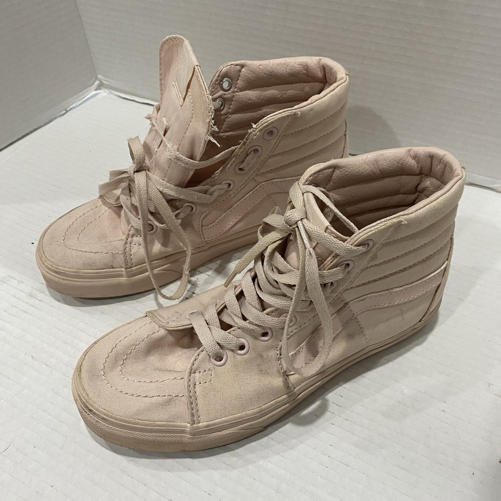 VANS Sk8-Hi Mono Canvas Sneakers in Peach Blush Size 6