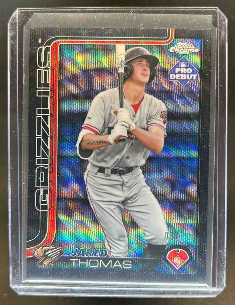 2025 Topps Pro Debut Jared Thomas Chrome Black Wave Refractor #5/10