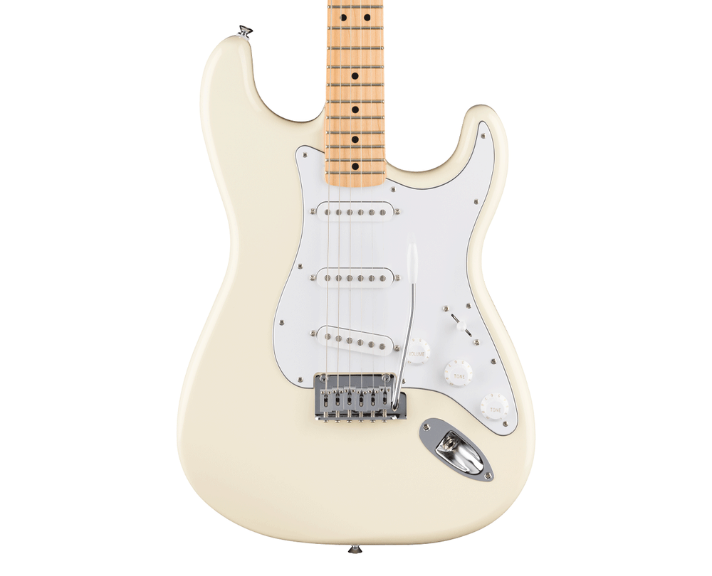 Used Fender Standard Stratocaster Electric Guitar - Olympic White w/Maple FB