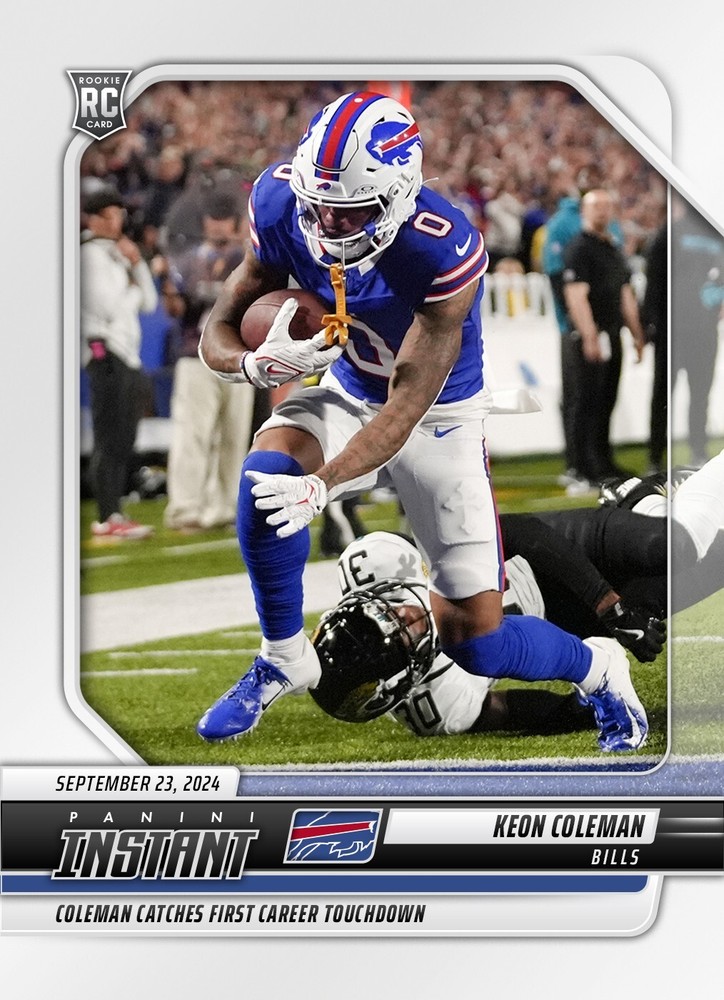 PRESALE Keon Coleman #53 RC ROOKIE CARD 2024 Panini Instant Buffalo Bills-image