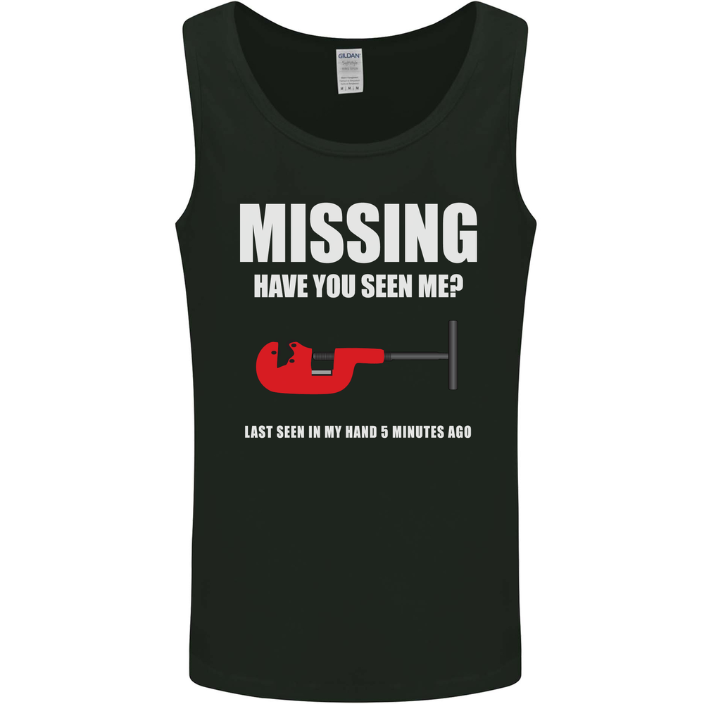 Missing Pipe Cutter Funny Plumer DIY Mens Vest Tank Top