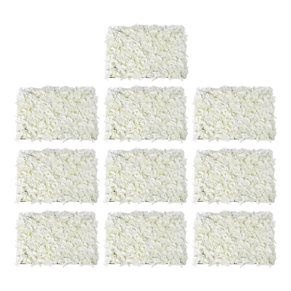 10PCS Artificial Silk Flower Wall Panel Floral Backdrop Party Wedding Decoration