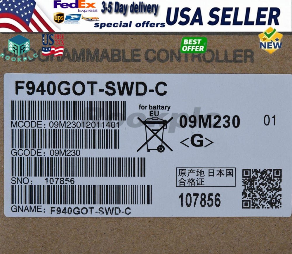 MITSUBISHI HMI F940GOT-SWD-C Touch Panel F940GOTSWDC New In Box Operator Panel
