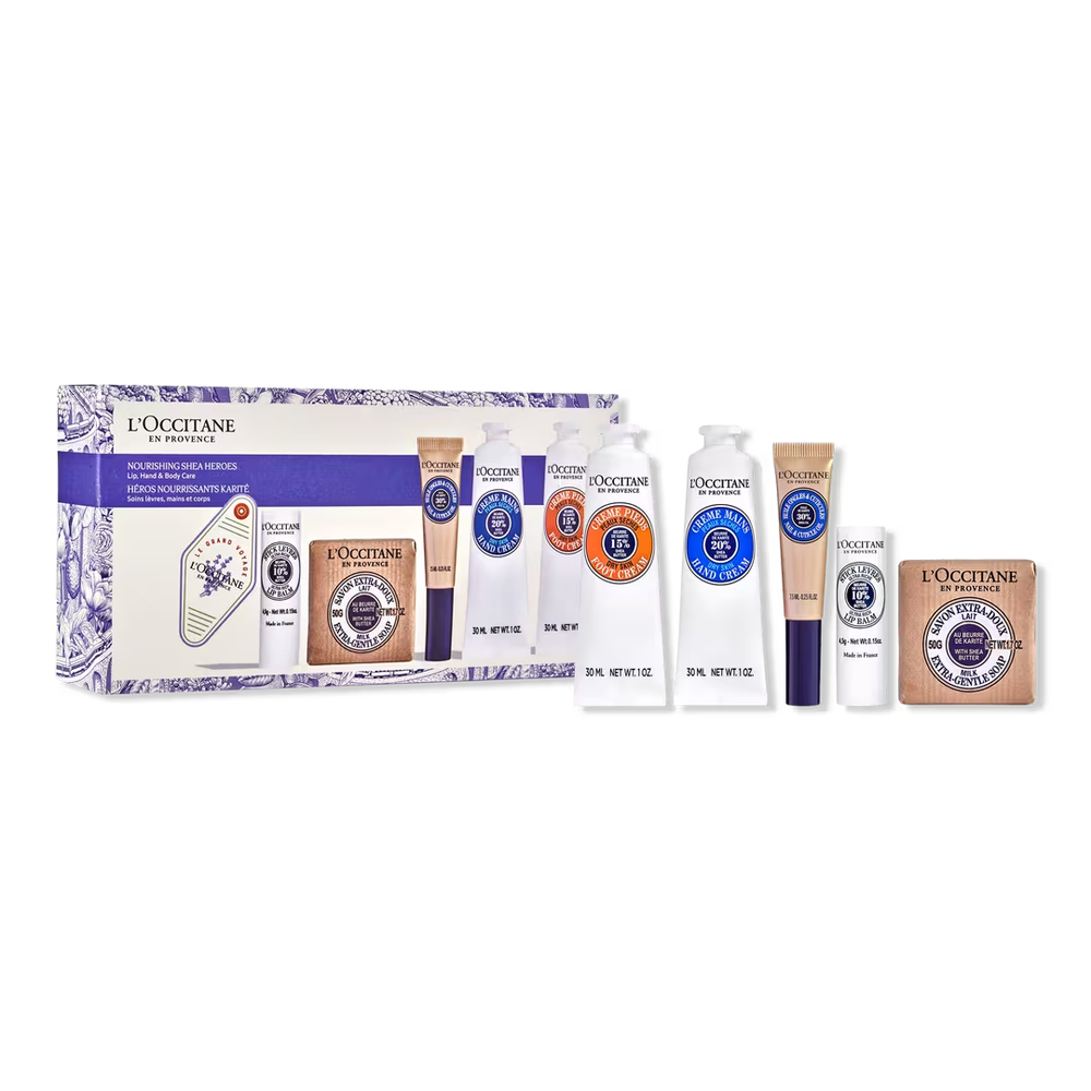 L'Occitance Nourishing Shea Heroes: Lip, Hand & Body Care Gift Set
