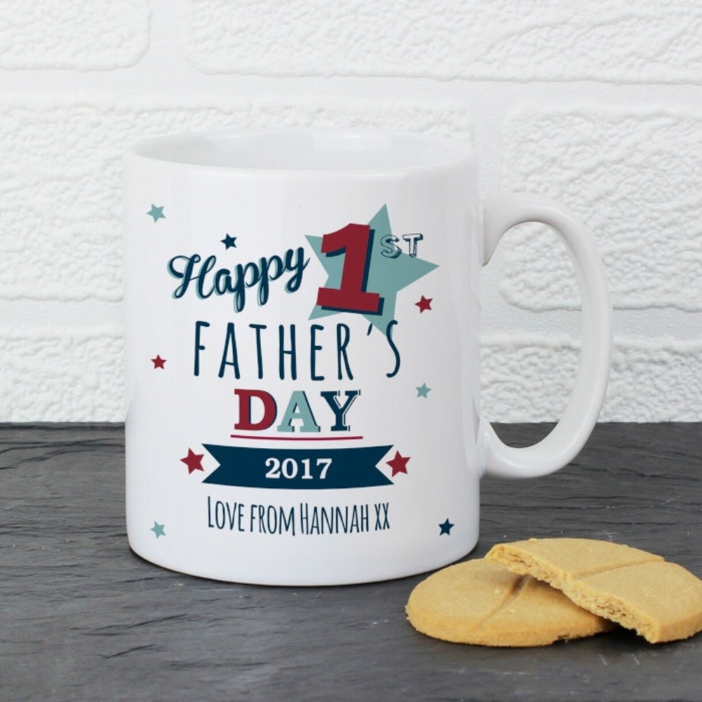 Personalised 1st Father's Day Mug Happy Father's Day First Father's Day Mug