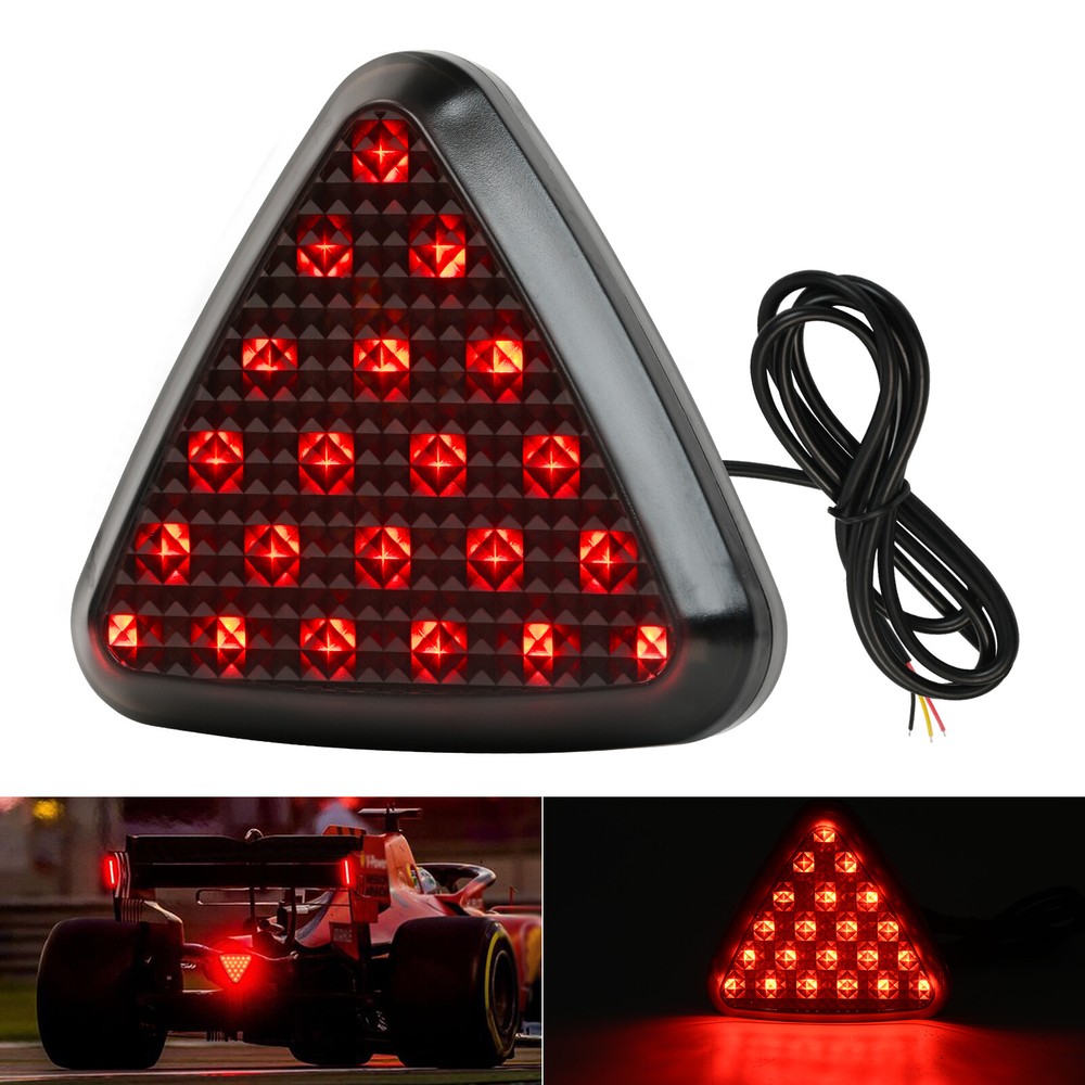 Smoked Car Brake Light Rear Bumper Stop F1 Style Tail Warning Signal Universal