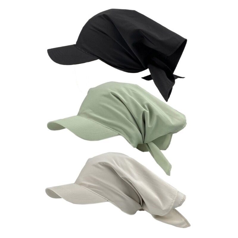 Girl Baseball Caps Self Tie Turban Summer Hat Teen Girl Outdoor Sunproof Hat