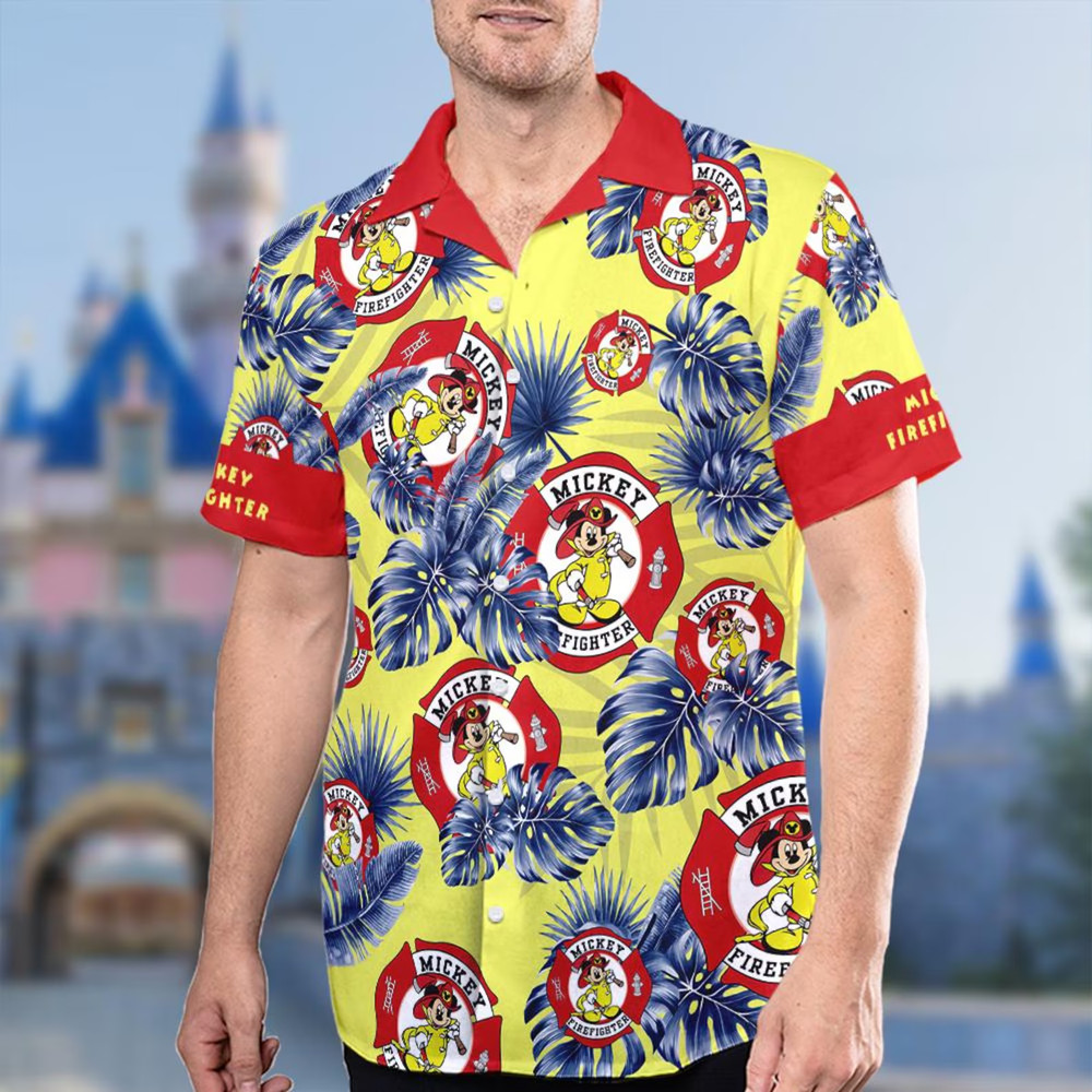 Mickey Firefighter 3D HAWAII SHIRT All Over Print Father Day Gift Best Price