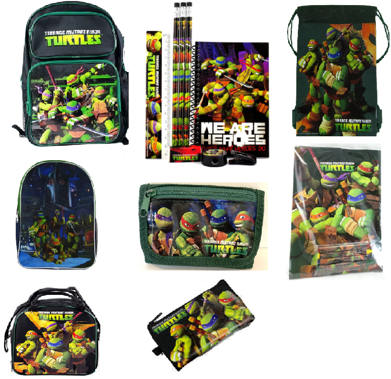 Ninja Turtles Back To School Set with Backpack Lunch Box Pencil Pouch Wallet-image