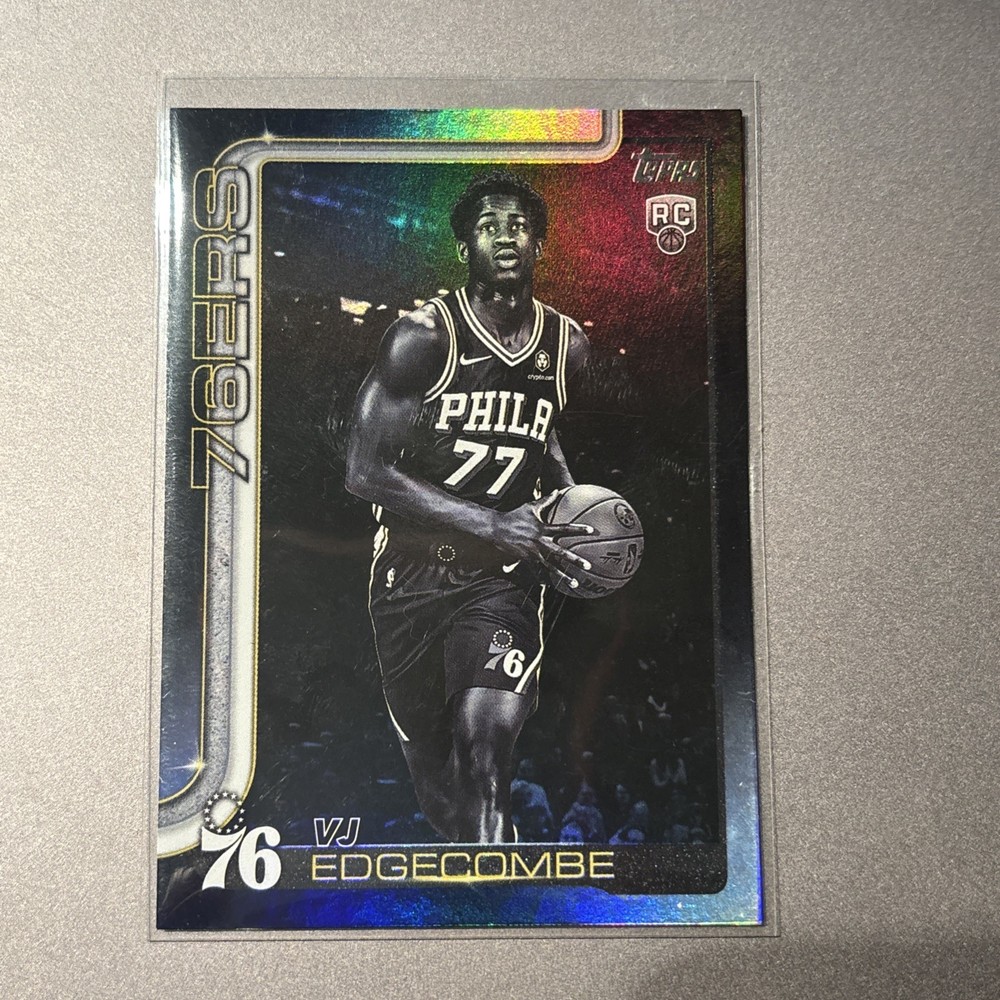 2025-26 Topps VJ EDGECOMBE #203 Black Friday BLACKOUT Foil Exclusive SP