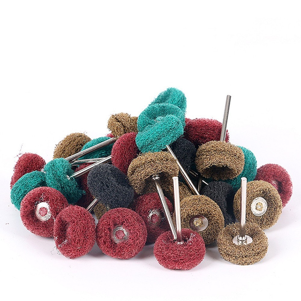 80-Pack Abrasive Buffing Wheels for Rotary Tools - Grinding & Polishing Craft Bits