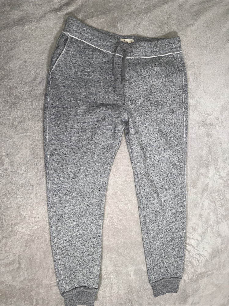 Hollister Mens Gray Joggers Size M Medium Iconic Feel Good Fleece