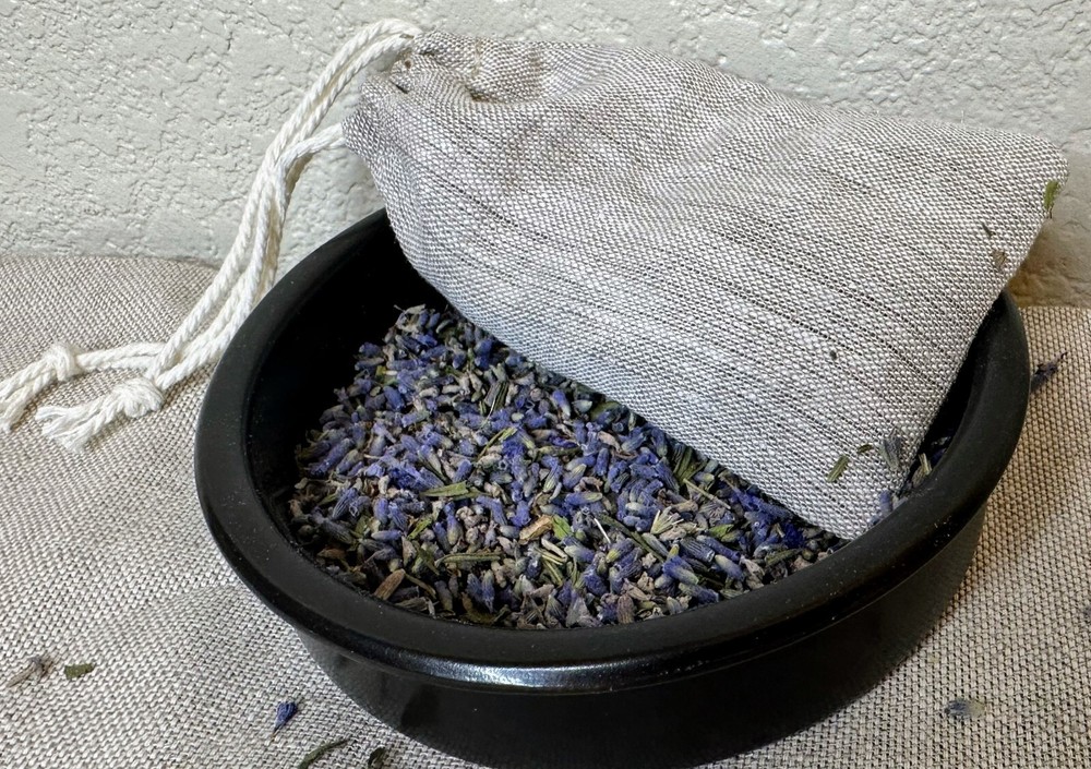 Lavender Linen Sachet Bags Set of 5 for Drawers and Closets
