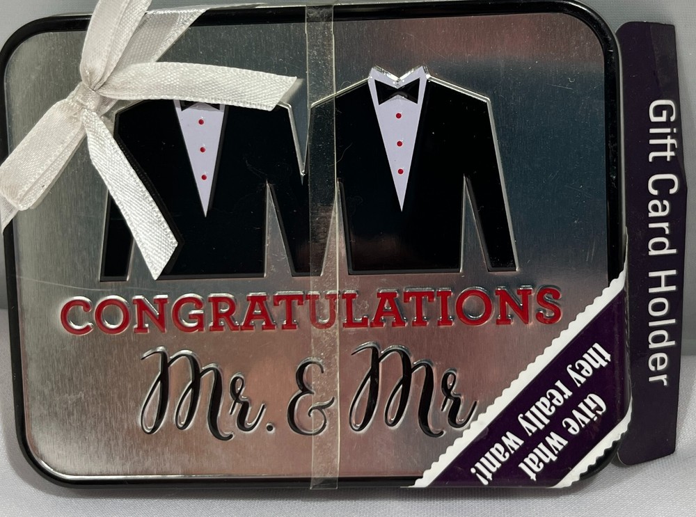 Gift Card Holder - Congratulations Mr. & Mr. Wedding-image