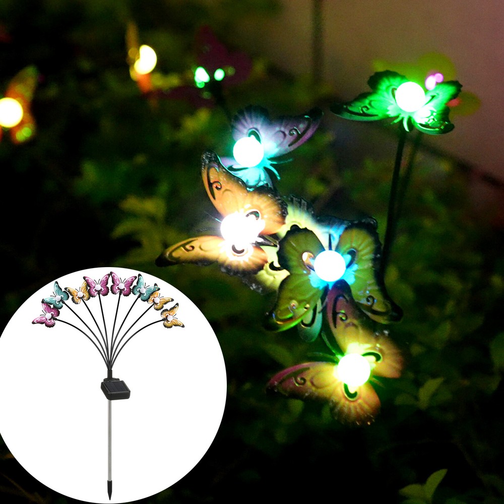 Solar LED Butterfly Light for Garden Pathway Waterproof