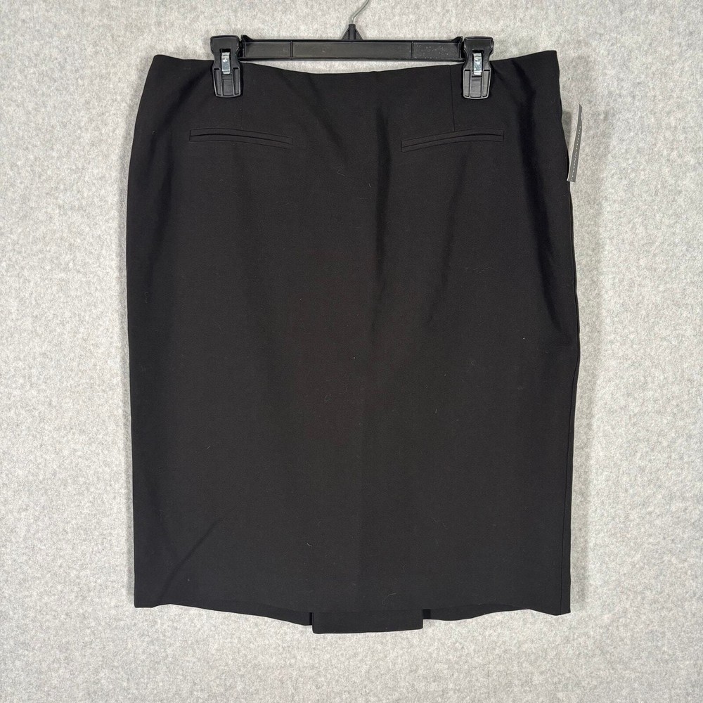 Sutton Studio Black Mini Slit Skirt Size 12 Vintage Office Church Wear USA New