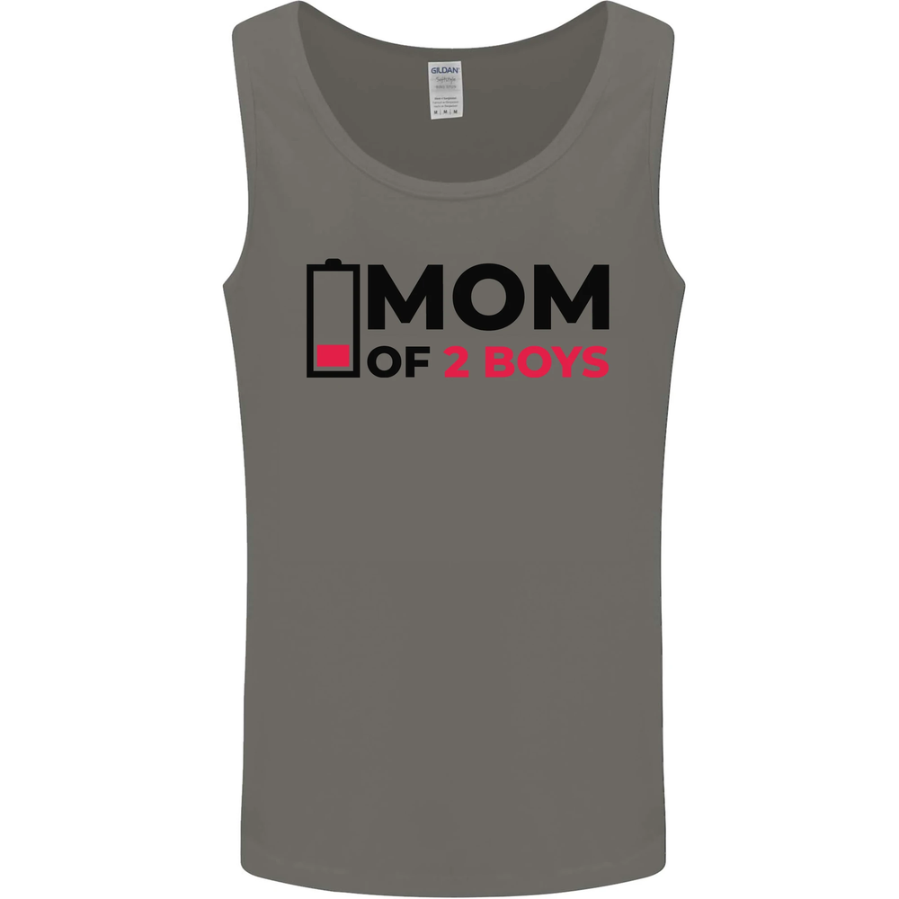 Funny Mom of Two Boys Mothers Day Vest Tank Top for Men