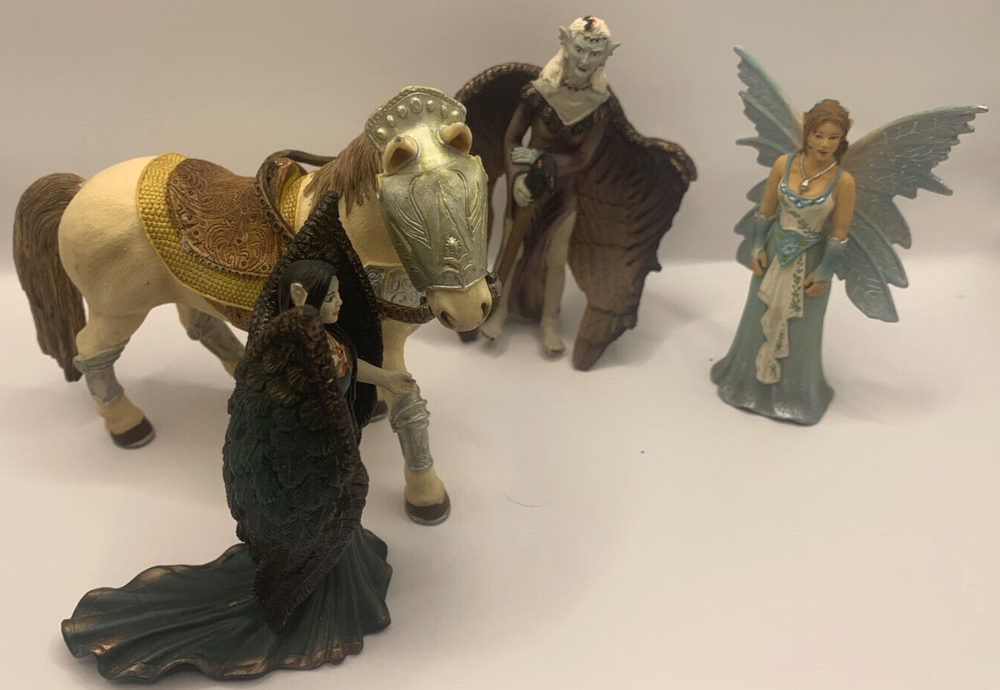 Lot Schleich World of Elves & Horse Menatea Phira Eyela Faeries Fairy Figures