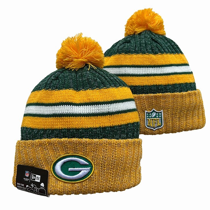 Green Bay Packers Unisex Adult Sports Knitted Cuffed Pom Beanie Cold Weather Hat