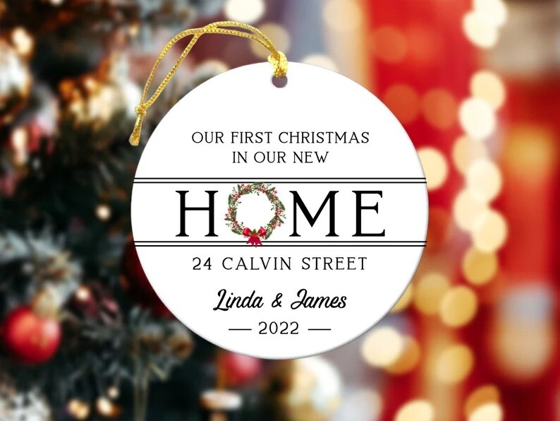 New Home Ornament, Custom New Home Ornament, Personalized Housewarming Gift, ...