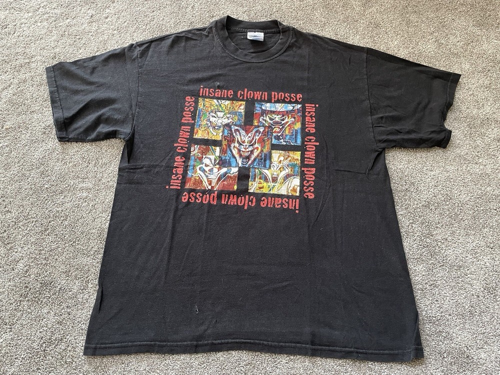 Insane Clown Posse Shirt Mens XL Black 5 Jokers Vintage Y2K 2000s Hip Hop Music