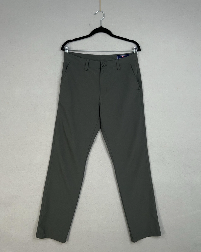 Vineyard Vines Golf Pants Mens 30x32 Gray Green Performance Stretch Tech Chino