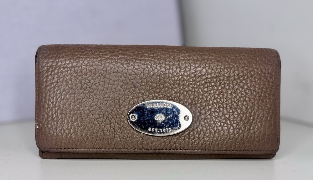 Mulberry Plaque Continental Leather Purse Wallet