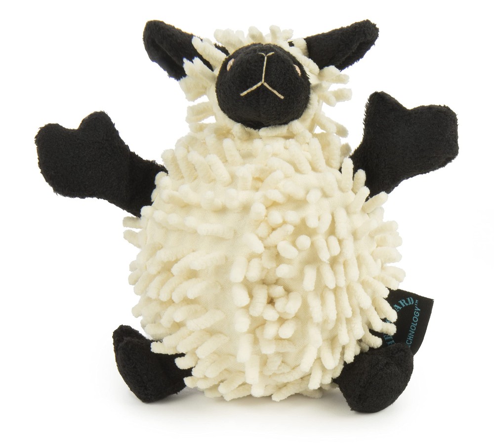 Fuzzy Wuzzy Lamb Squeaky Plush Dog Toy, Chew Guard Technology - Assorted, Small