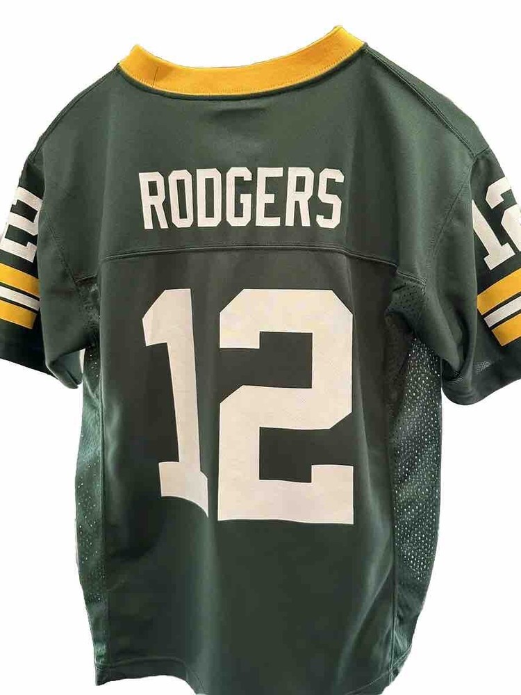 Aaron Rodgers Nike Green Bay Packers Jersey, Size YOUTH M - Green