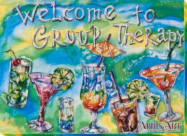 Bead embroidery kit Cocktail Party needlework kit Art canvas beadwork pattern