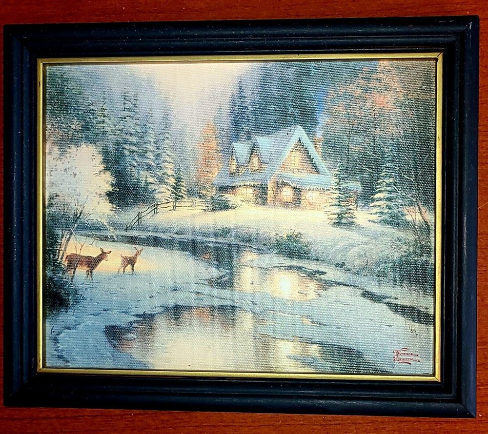Thomas Kinkade Winter's Glow Canvas Limited Edition A1358 with Certificate