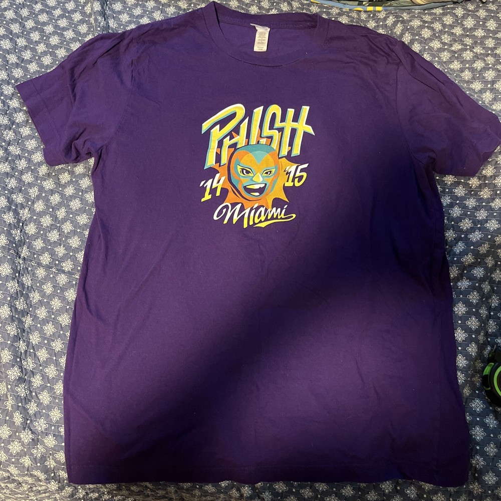 Phish New Years Eve Miami 2014 2015 Tour Shirt Large Men’s L Lg New Old Stock-image