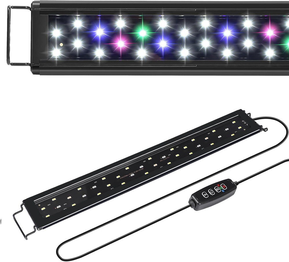 LED Aquarium Light for 12 Inch Fish Tank, Auto on off with Timer, Full Spectrum,