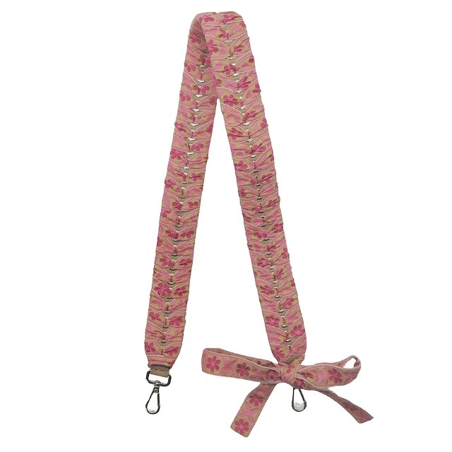 Rare Fendi floral ribbon Tyrolean tape shoulder strap bag