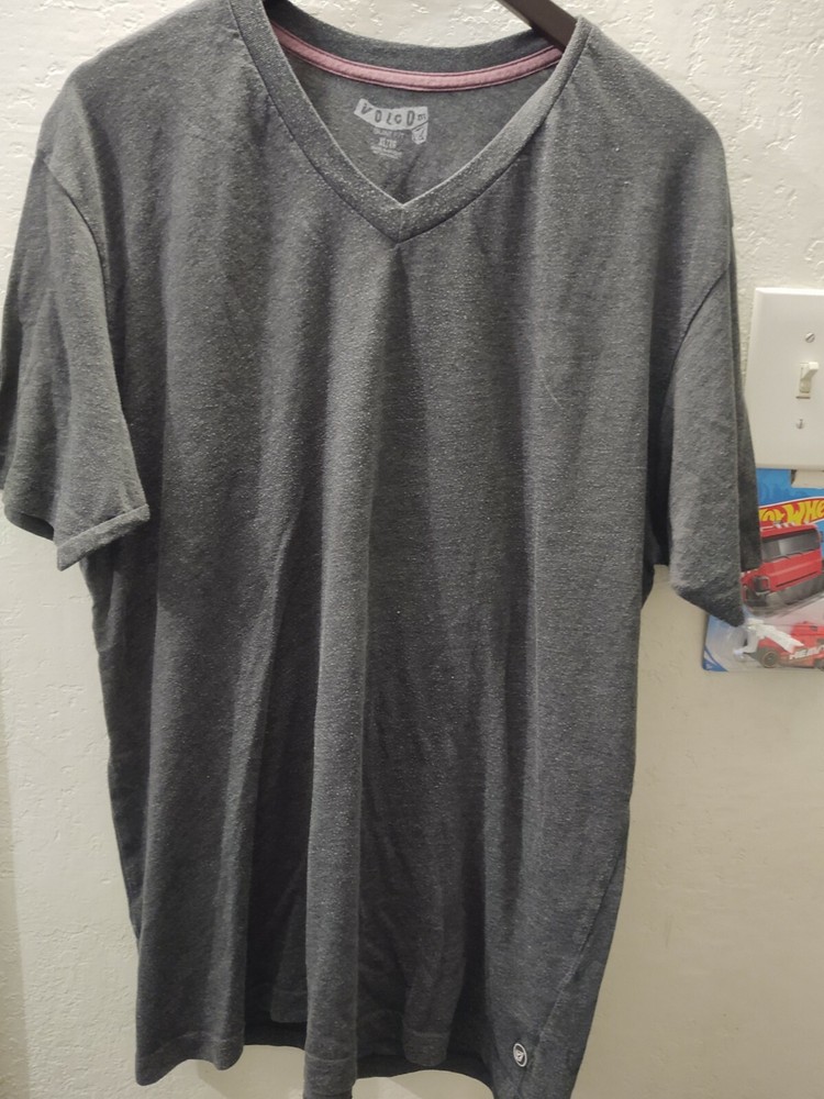Volcom Shirt Men's XLarge Gray  Short Sleeve  Cotton Casual