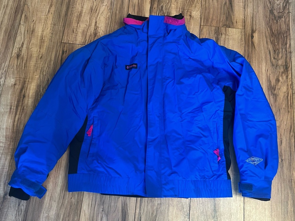 Vintage Columbia Bugaboo XL Blue Fleece-Lined Snow Jacket for Skiing
