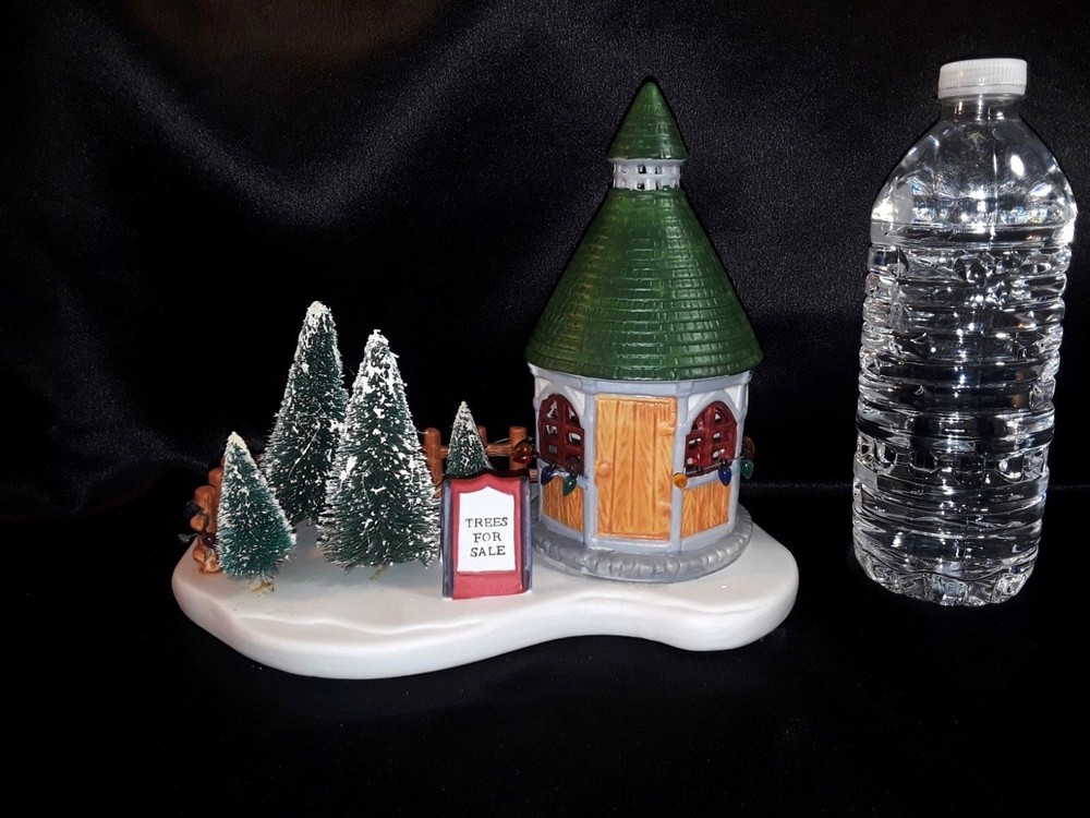 Hand-Painted Lemax Porcelain Village Christmas Trees for Sale-image