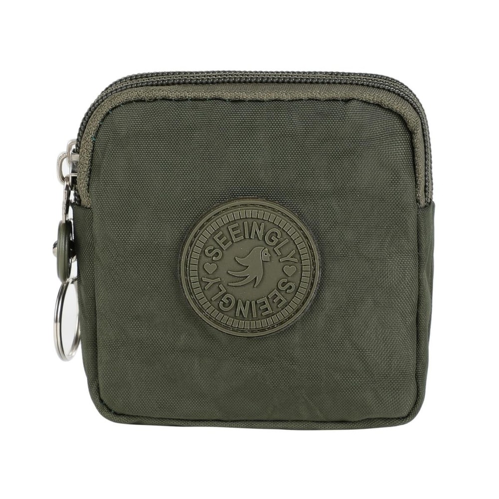 Mini Keychain Coin Purse for Cards Keys & Cash